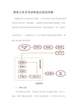 2025年国家公务员考试结构化面试攻略