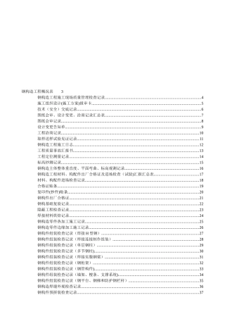 2025年钢结构资料全套表格