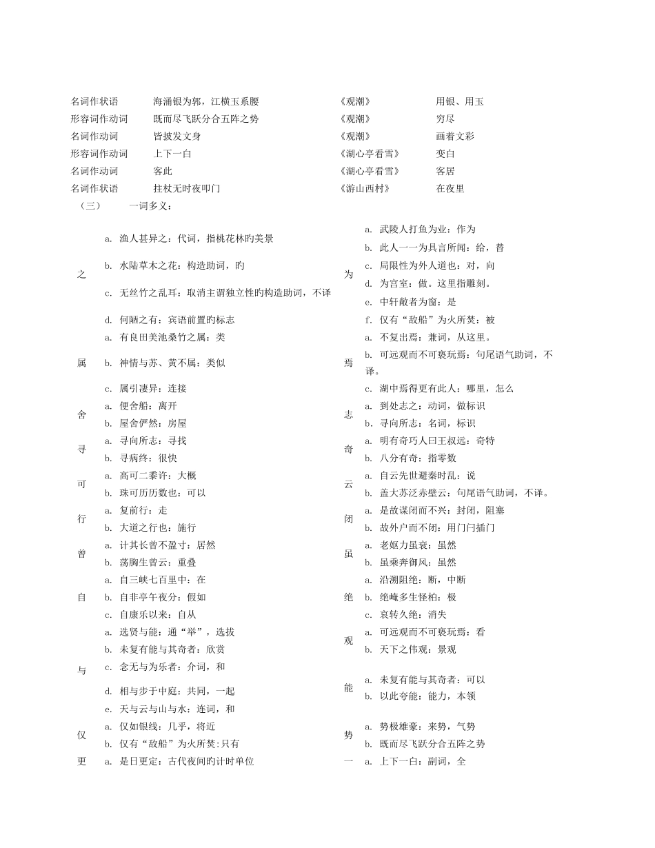2025年人教版八年级语文上册全册文言文知识点归纳_第2页