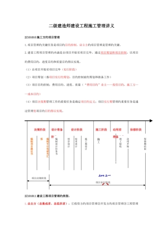 2025年二级建造师施工管理重点笔记