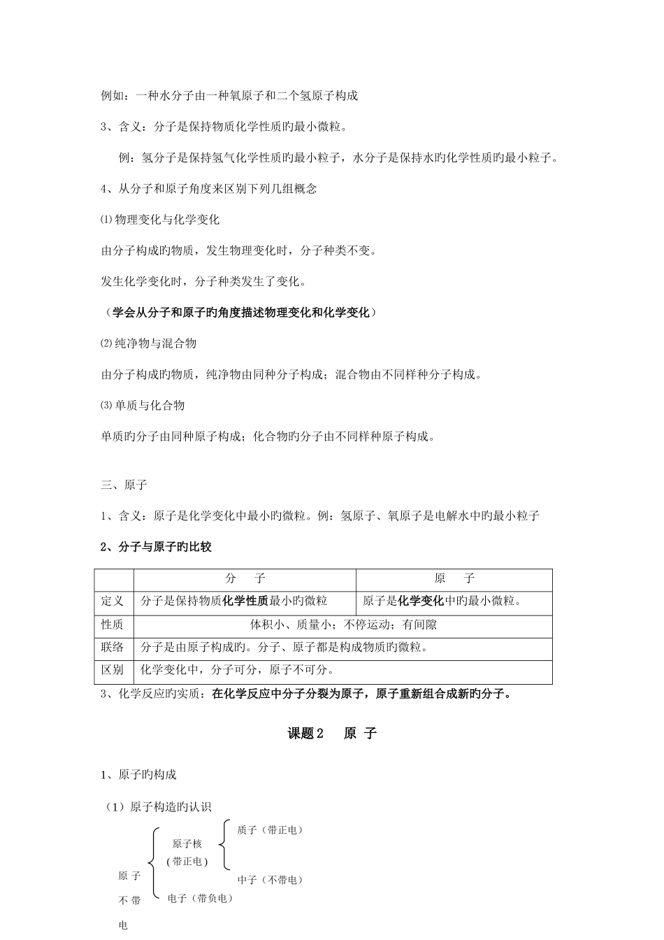 2025年人教版初三化学物质构成的奥秘知识点总结_第2页