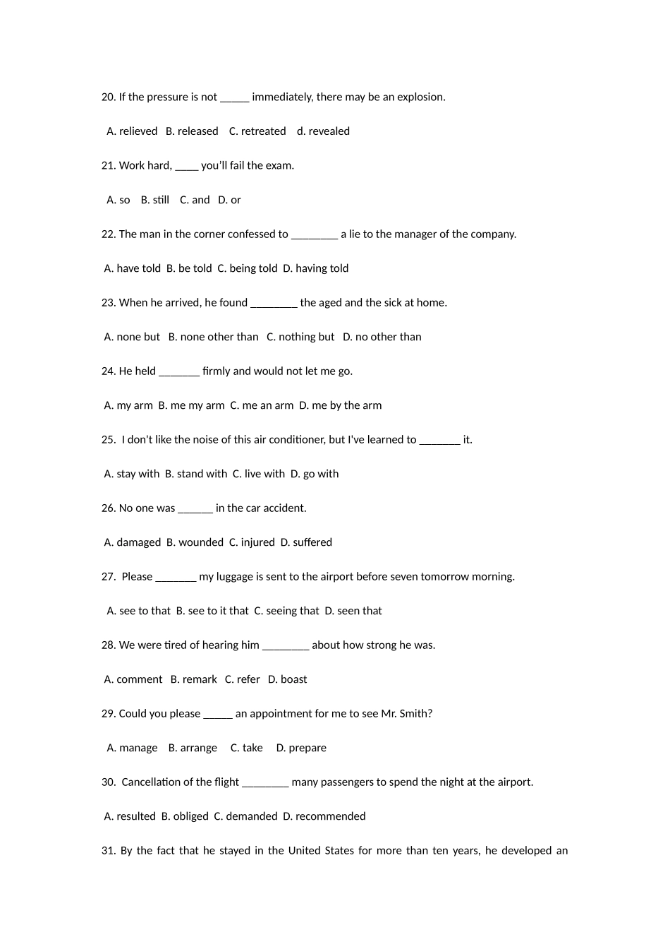 2025年东营职业学院农业工程系专升本统考英语考前模拟试卷_第3页