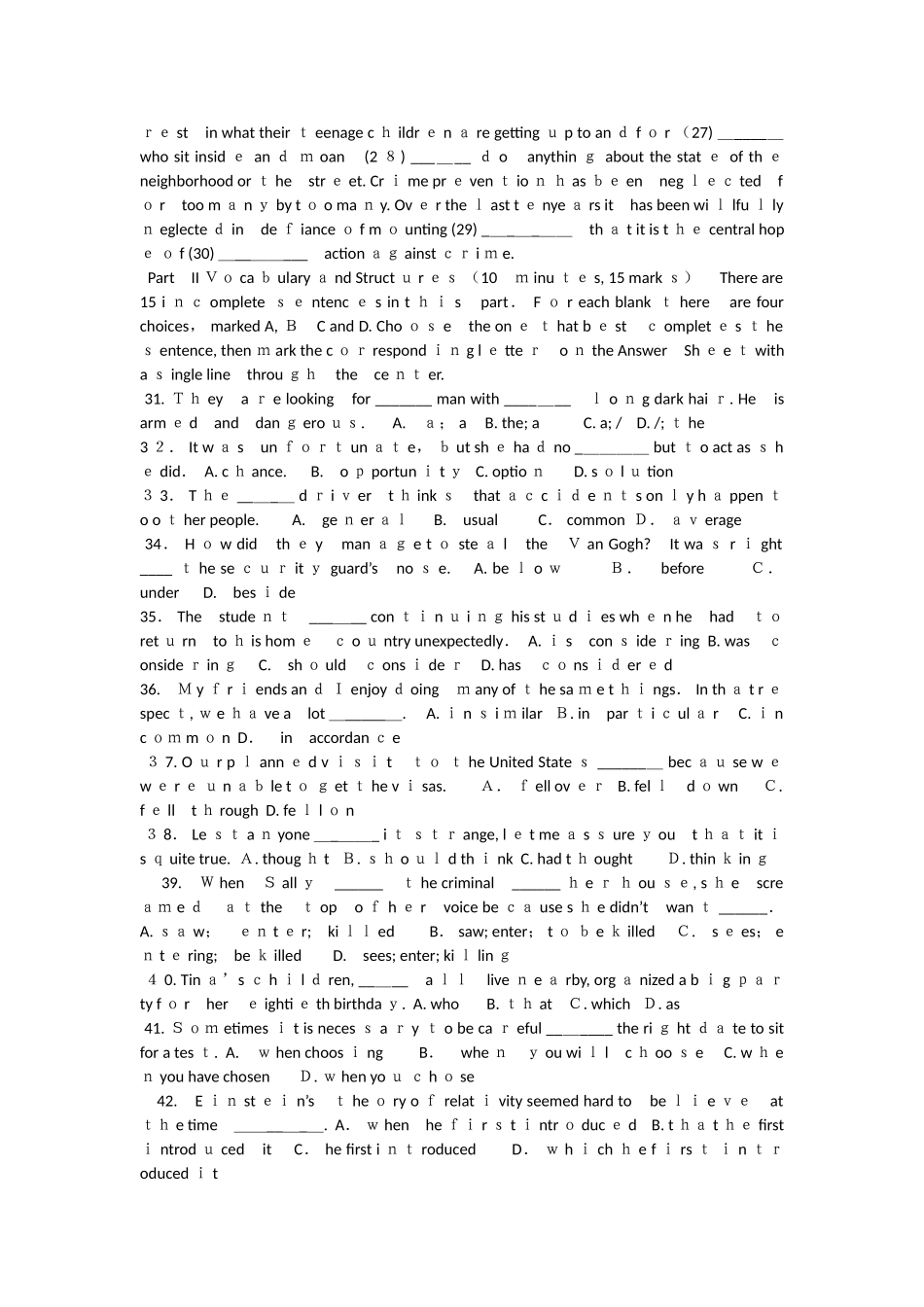 2025年全国大学生英语竞赛初赛试卷_第3页