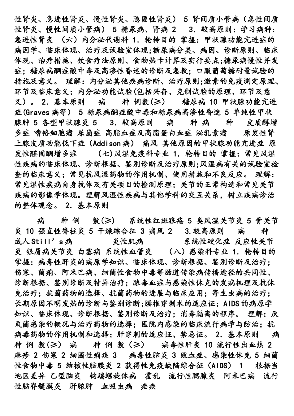 2025年内科住院医师规范化培训大纲要求精_第3页