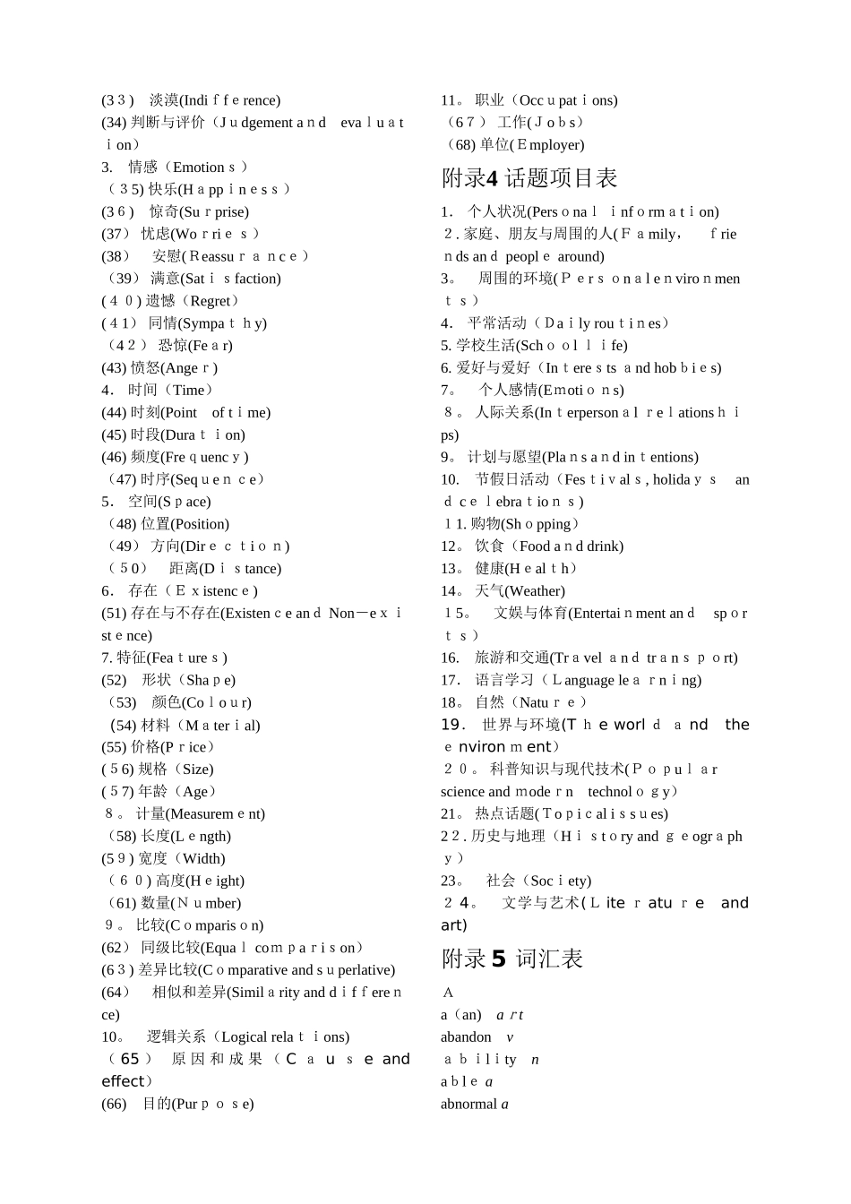 2025年高考英语考试大纲范本_第3页