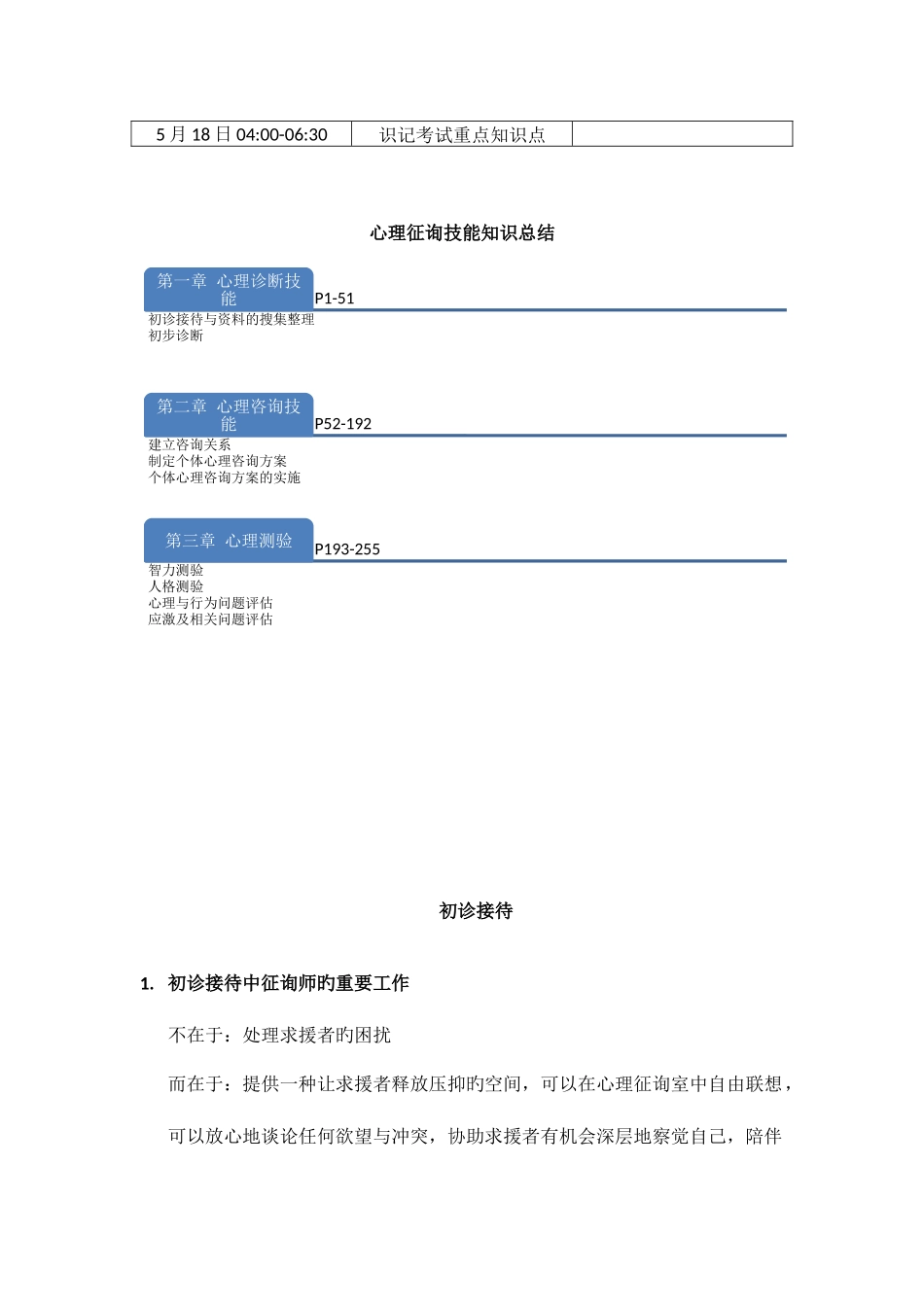 2025年三级心理咨询师复习计划_第3页