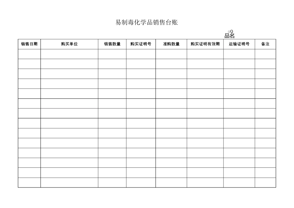 易制毒化学品单位台账样表_第3页