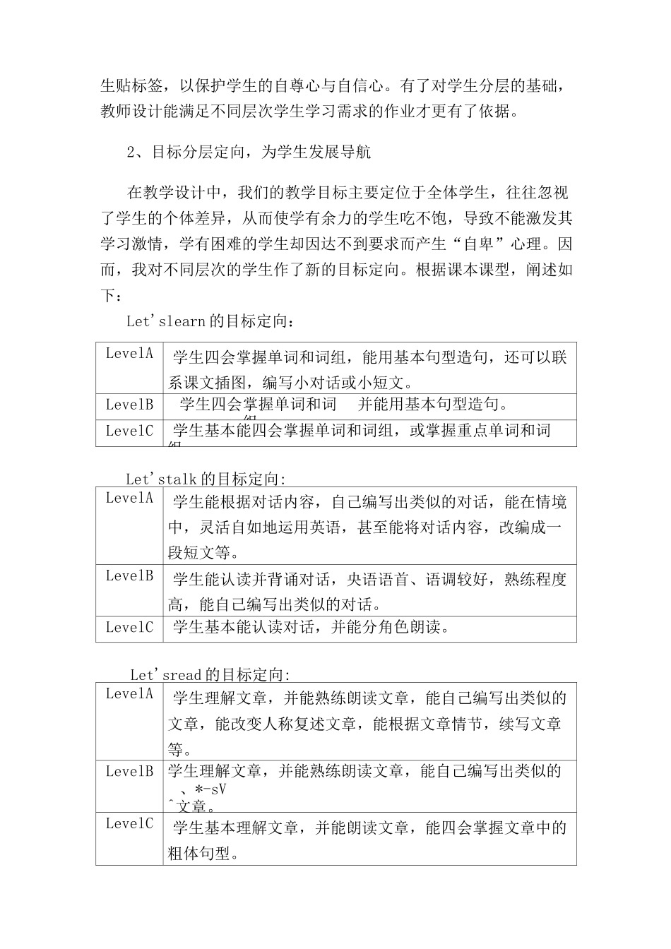 小学英语作业分层设计_第3页