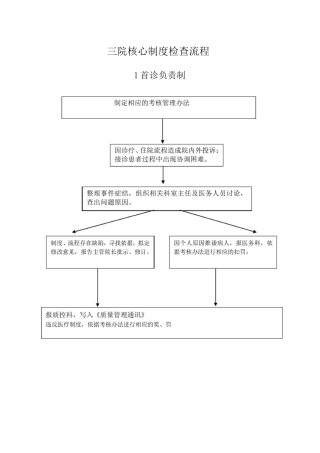 医院核心制度流程图