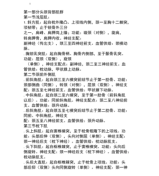 人体各部肌肉所受神经支配