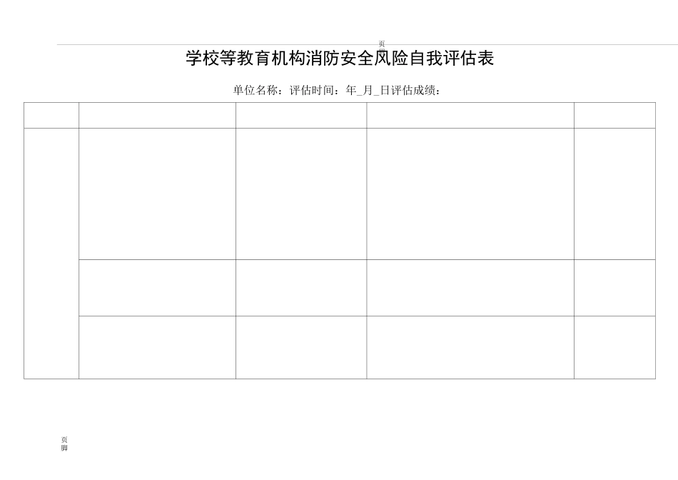 学校等教育机构消防安全风险自我评估表_第2页