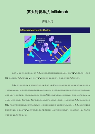 英夫利昔单抗Infliximab-详细说明书及重点