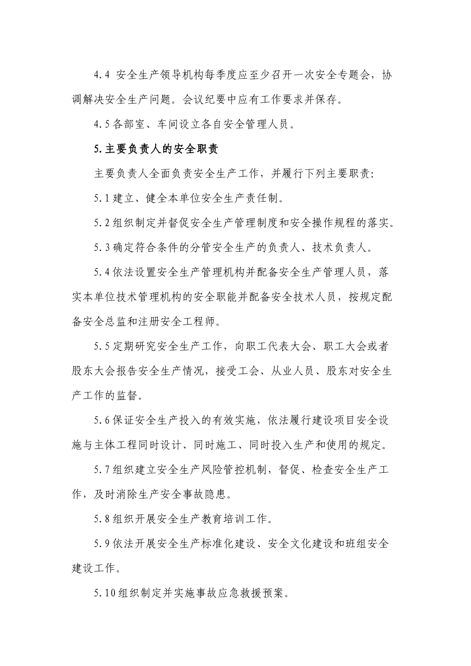 某公司安全管理机构及安全管理人员的管理制度范文_第2页