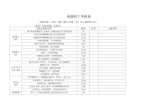 2025年高级职员考核表