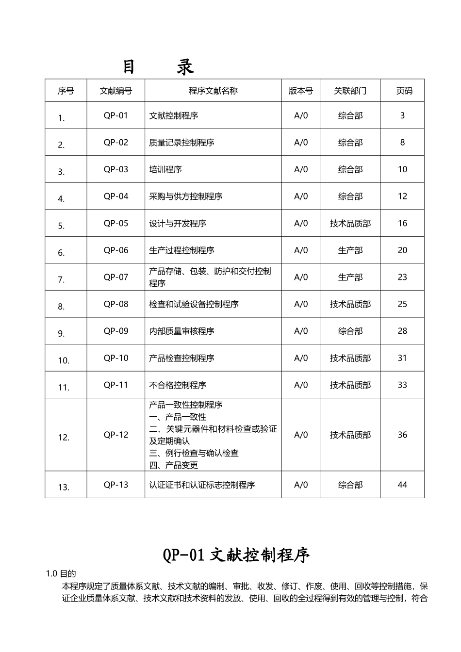 2025年ISO程序文件全套_第2页
