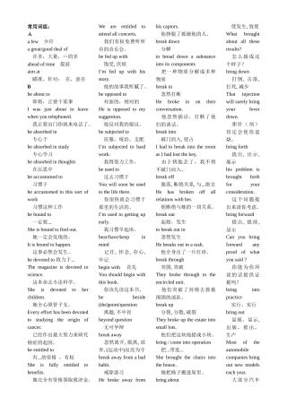 2025年MBA联考英语常用重点词组及搭配精华版