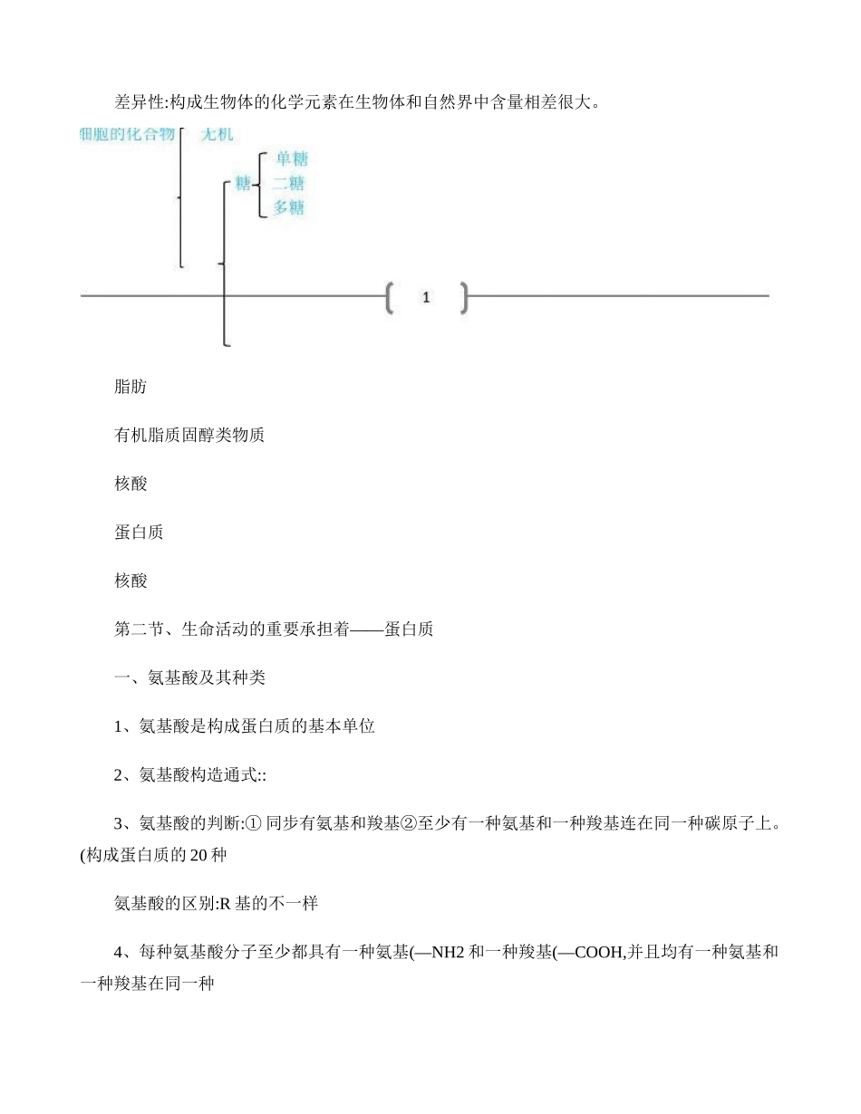 2025年完整高中生物必修一知识点总结人教版_第3页