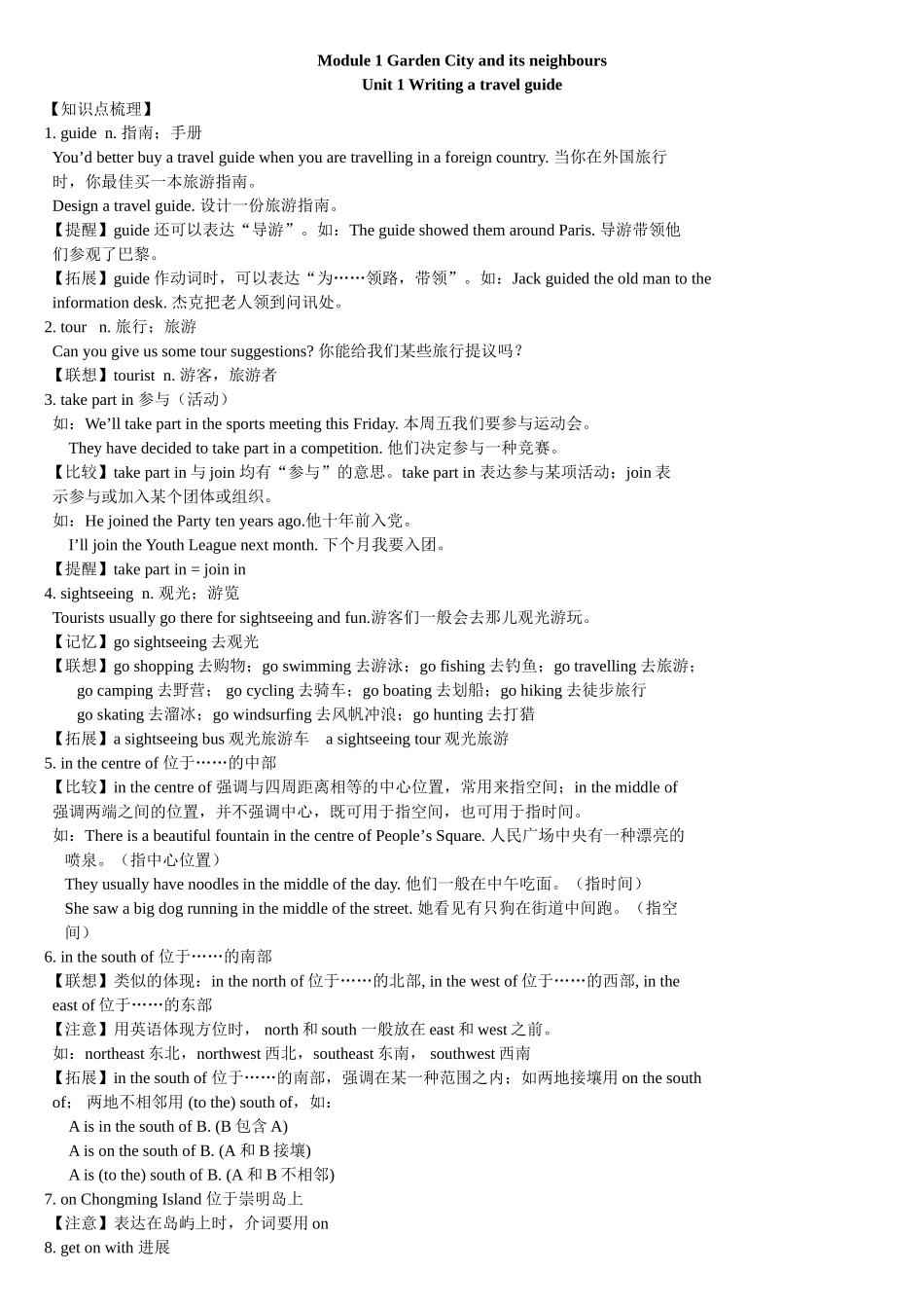 2025年旧版上海牛津英语7B知识点梳理_第1页