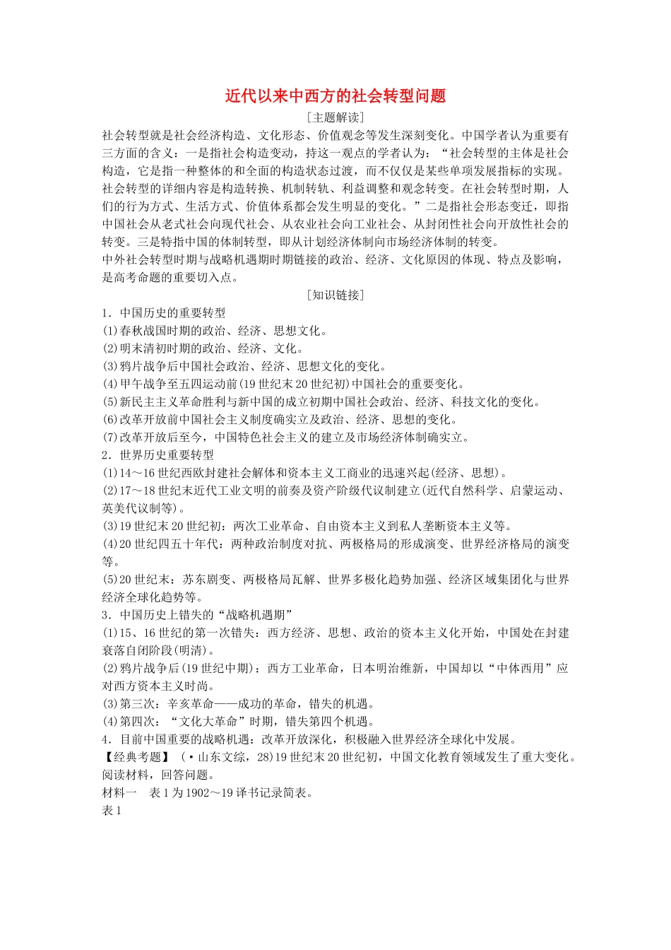 2025年高考历史第二轮高频考点突破检测_第1页