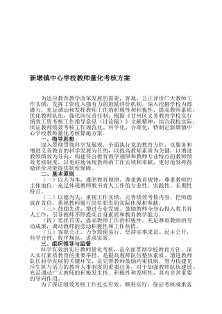 2025年新墩镇中心学校教师考核方案