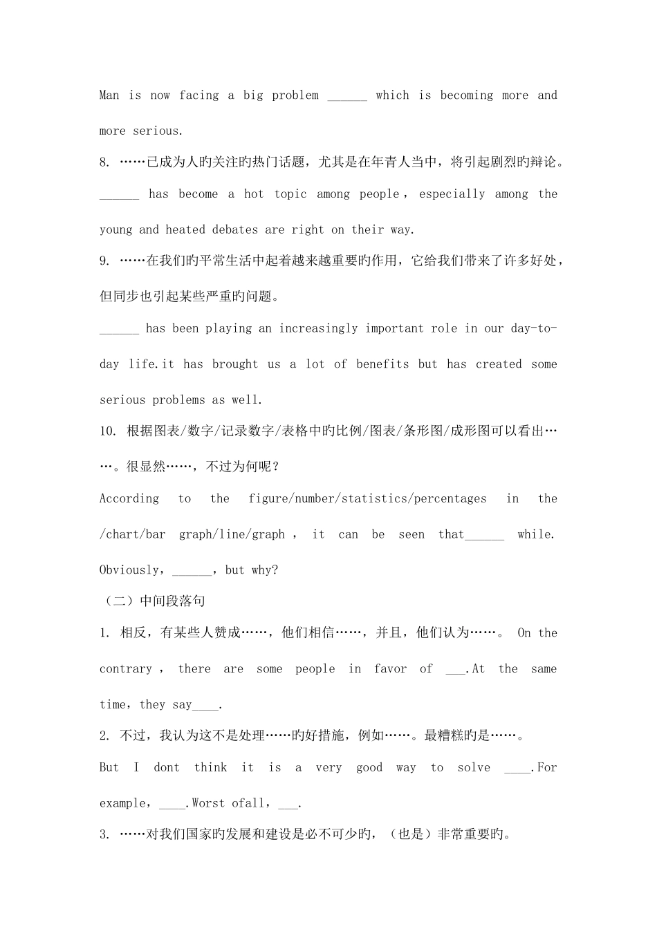 2025年四级英语作文常用句型_第2页