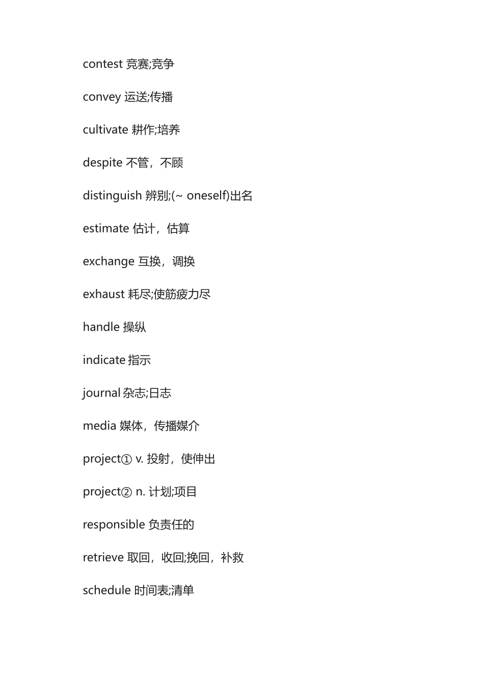 2025年6月大学英语六级高频词汇List_第2页