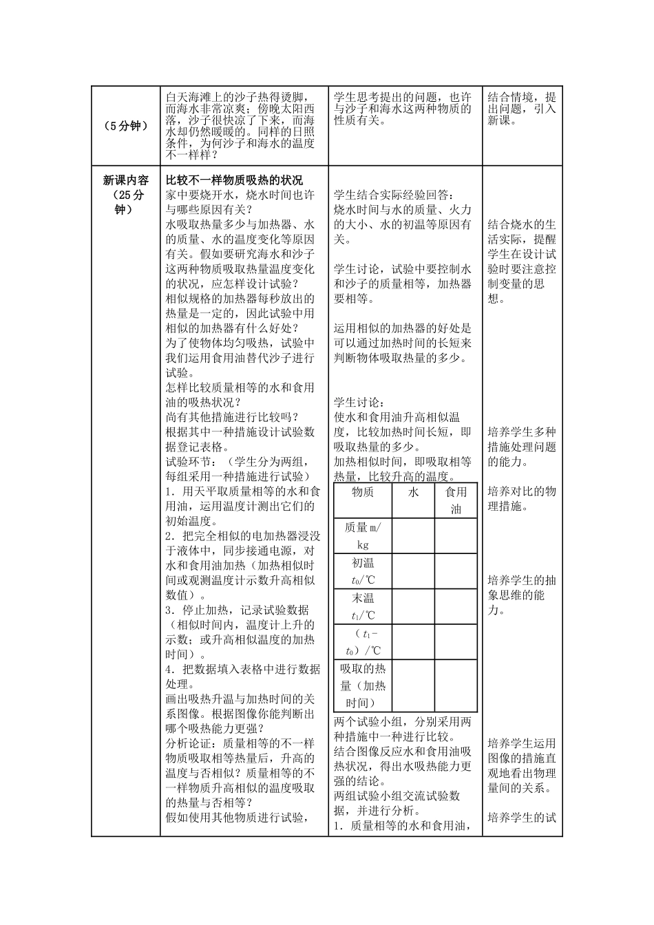 2025年九年级物理全册13.3比热容教案2新人教版_第2页
