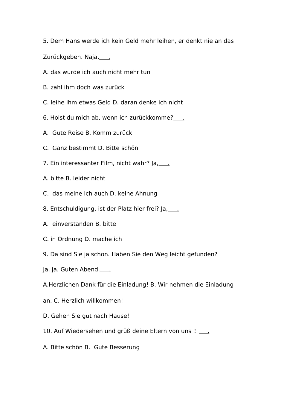 2025年同等学力人员申请硕士学位考试德语试卷_第2页