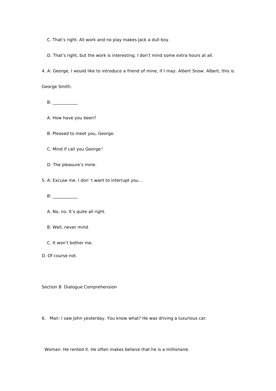 2025年同等学力英语统考试题及答案_第2页