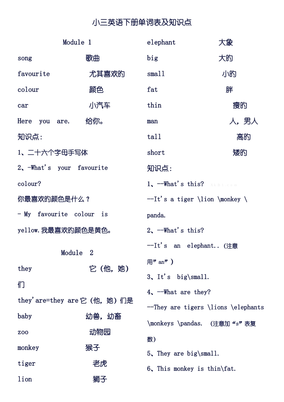2025年外研社起点三年级下册英语单词表及知识点_第1页