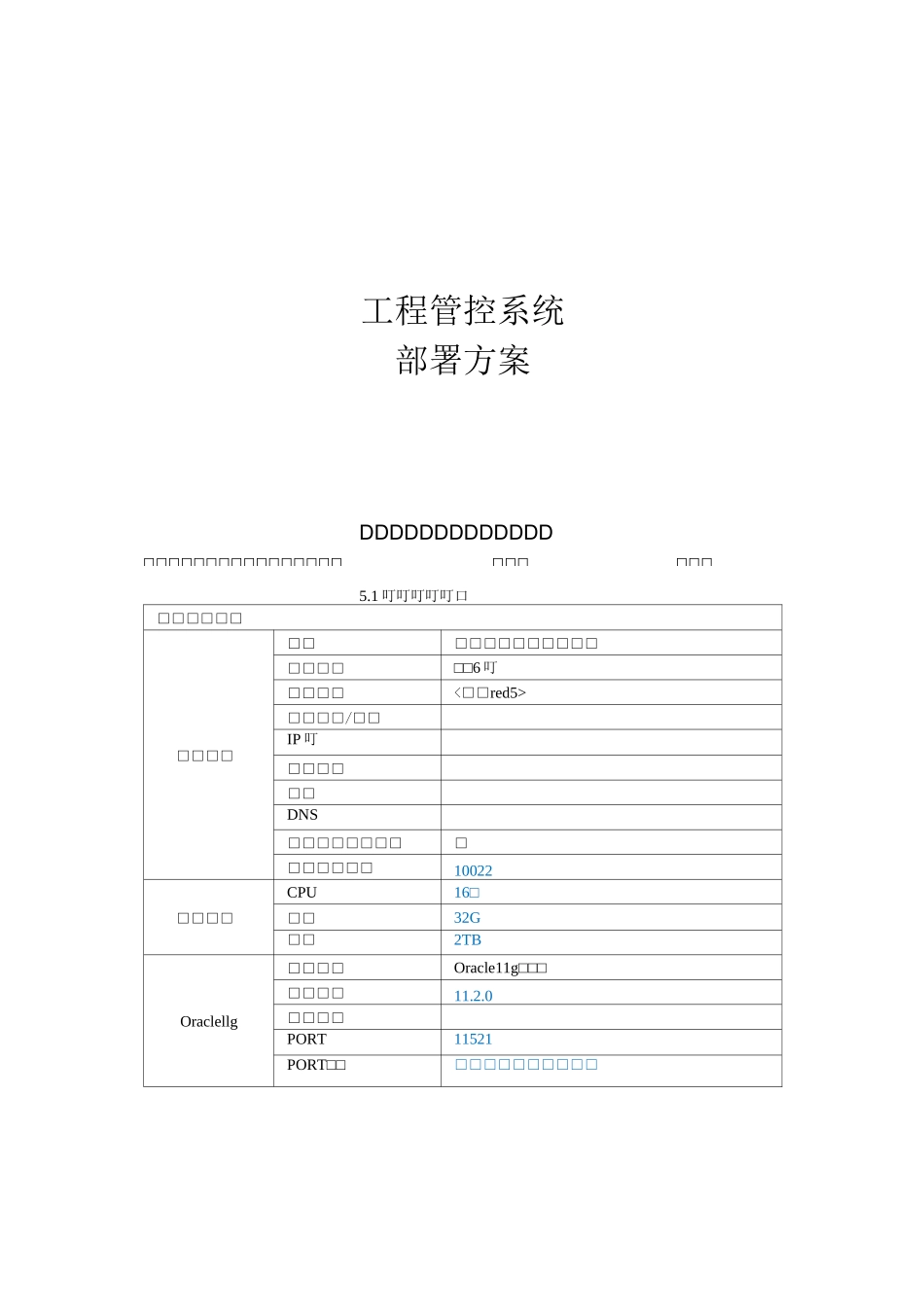 工程管控系统内网云服务器部署方案_第1页