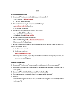 大学《西方文化》知识点汇总