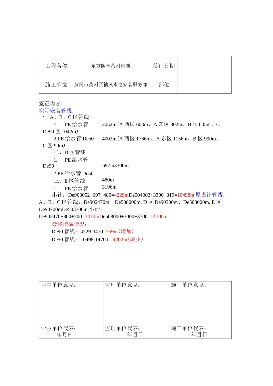 现场工程量签证单_第1页