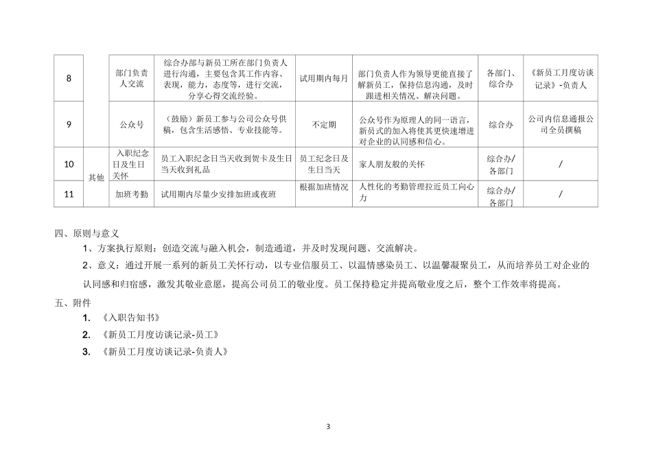 新员工入职关怀方案_第3页