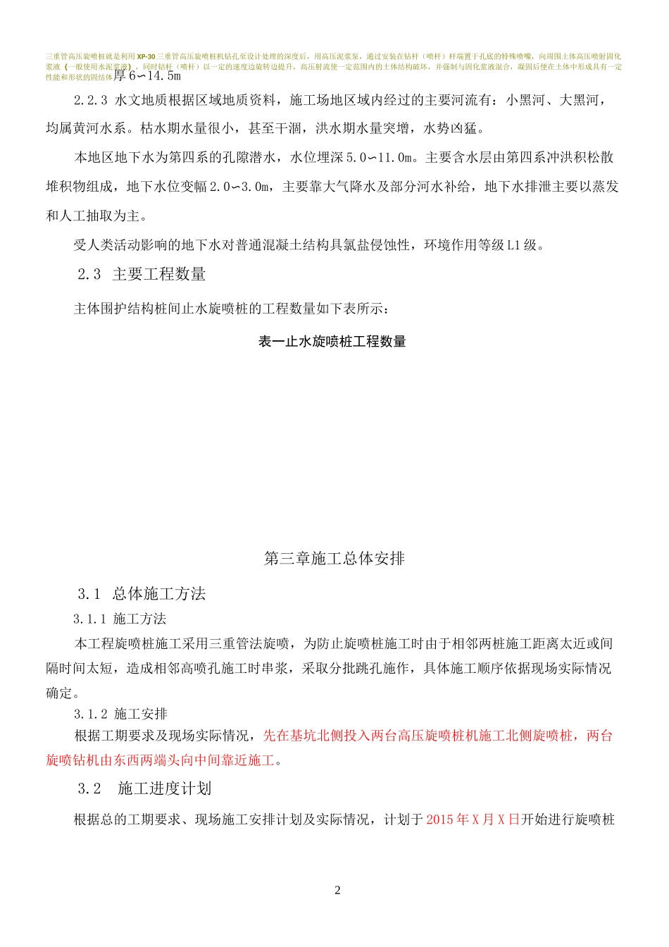 三重管高压旋喷桩施工方案_第3页