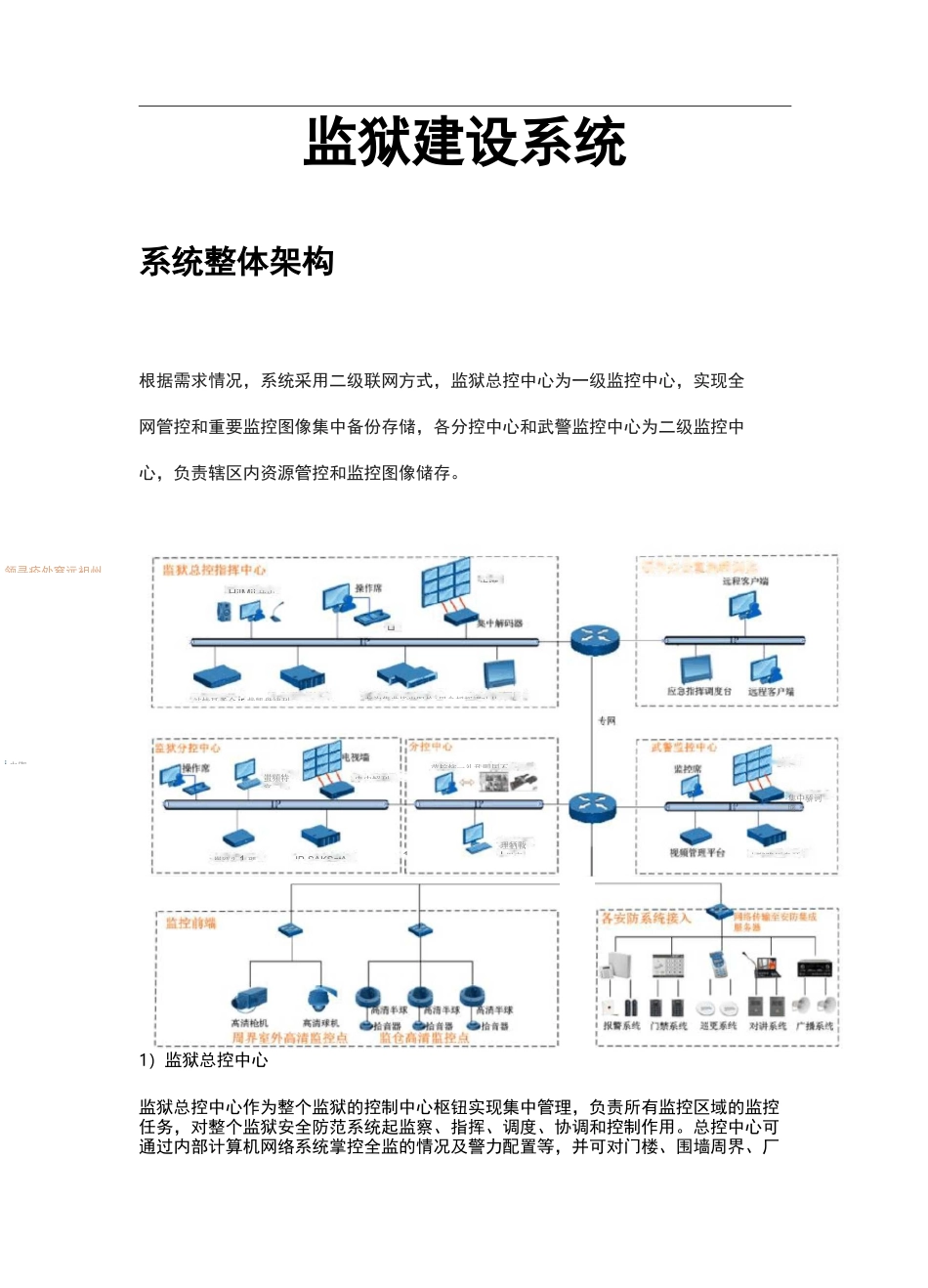 监狱系统建设实施方案_第1页