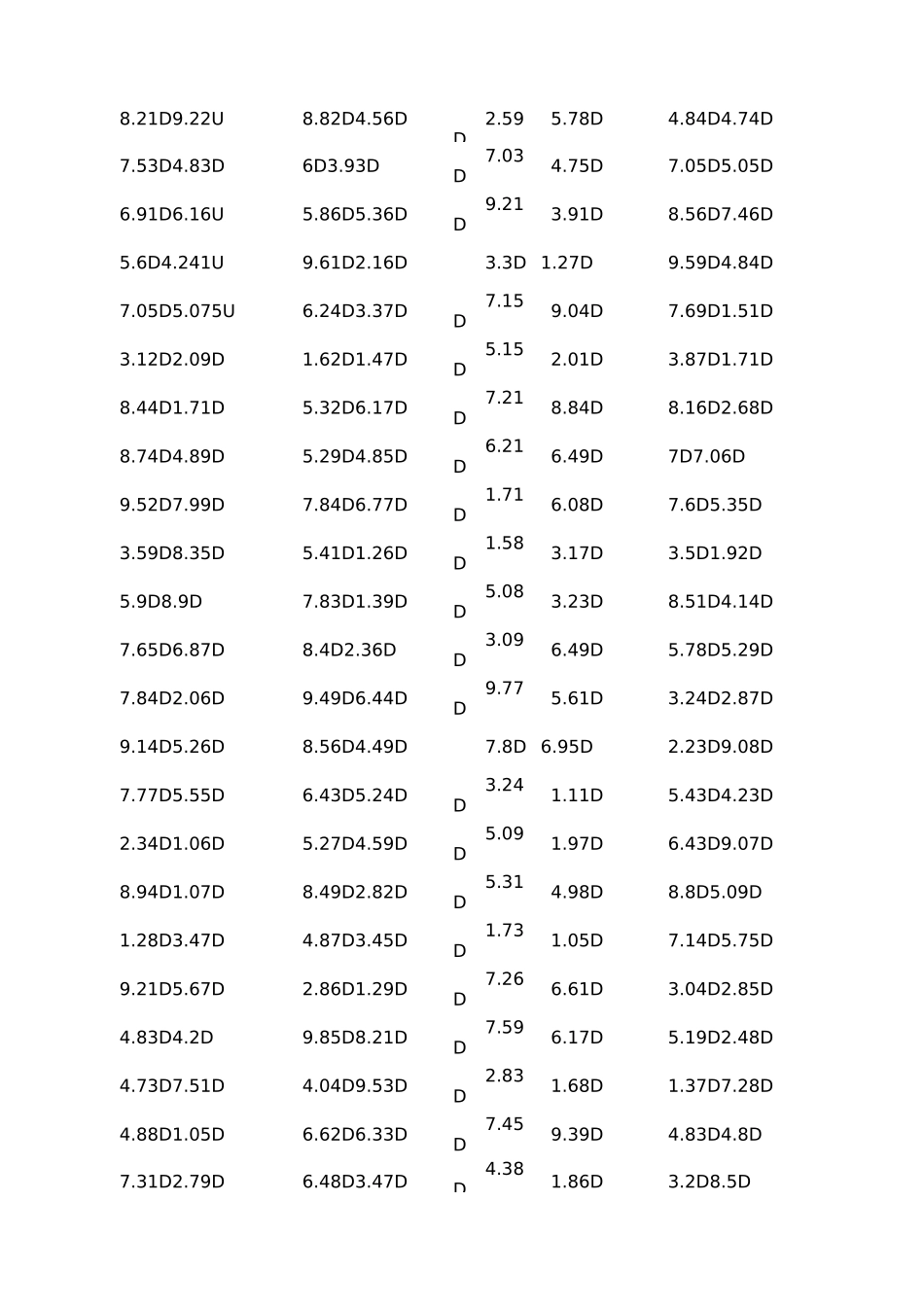 四年级小数加减法口算练习选编题_第2页