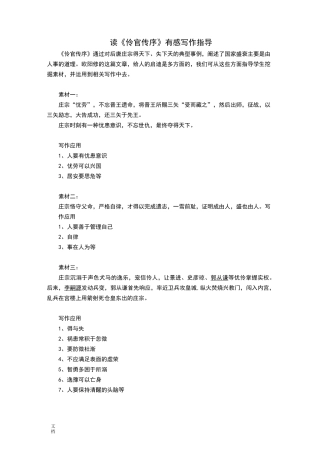 读《伶官传序》有感写作指导