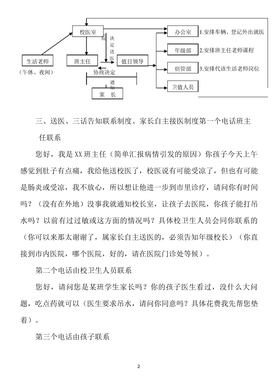 学校学生生病就医方案_第2页