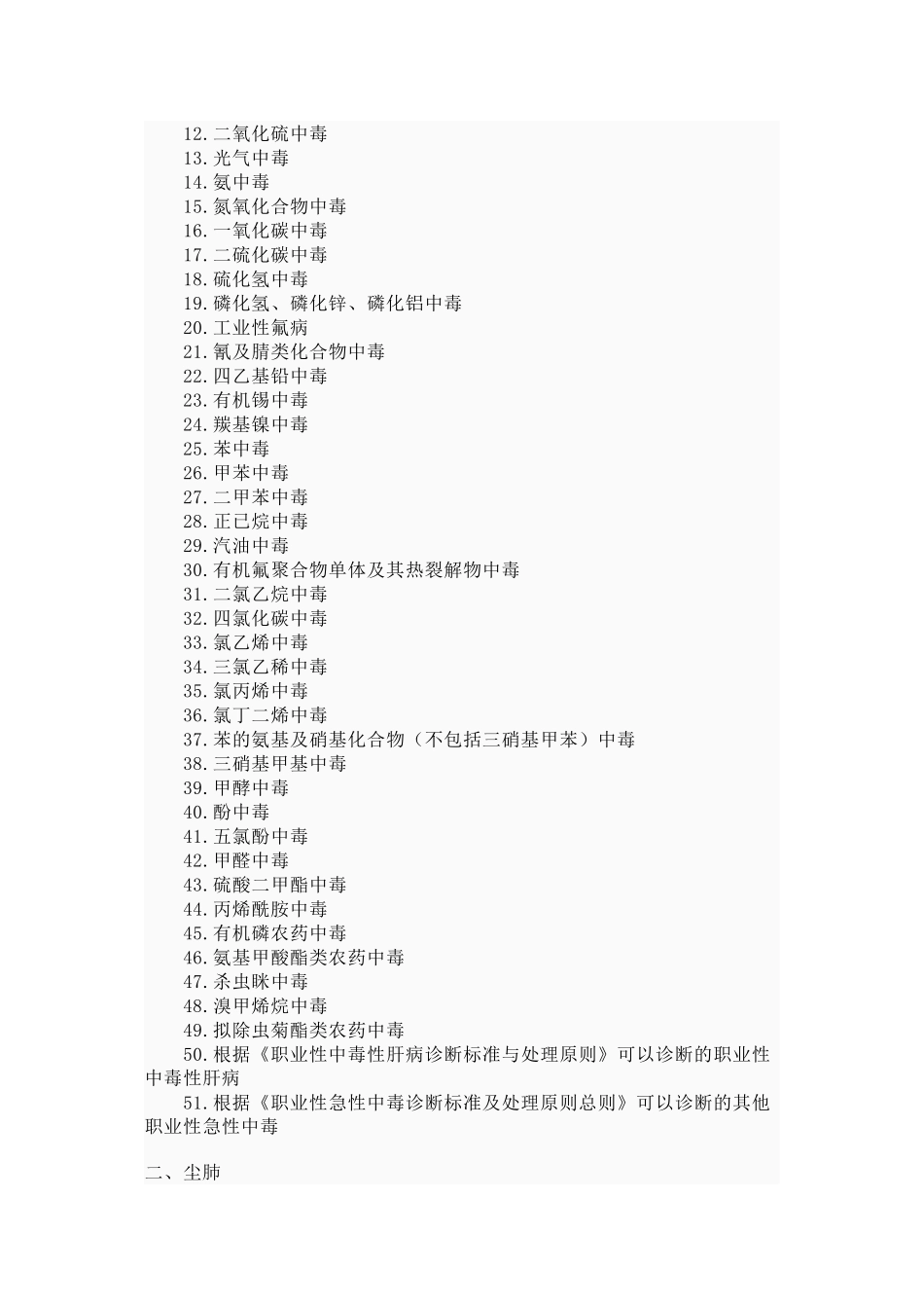 2022年医学专题—最新2002.4.18职业病范围和职业病患者处理办法的规定_第3页