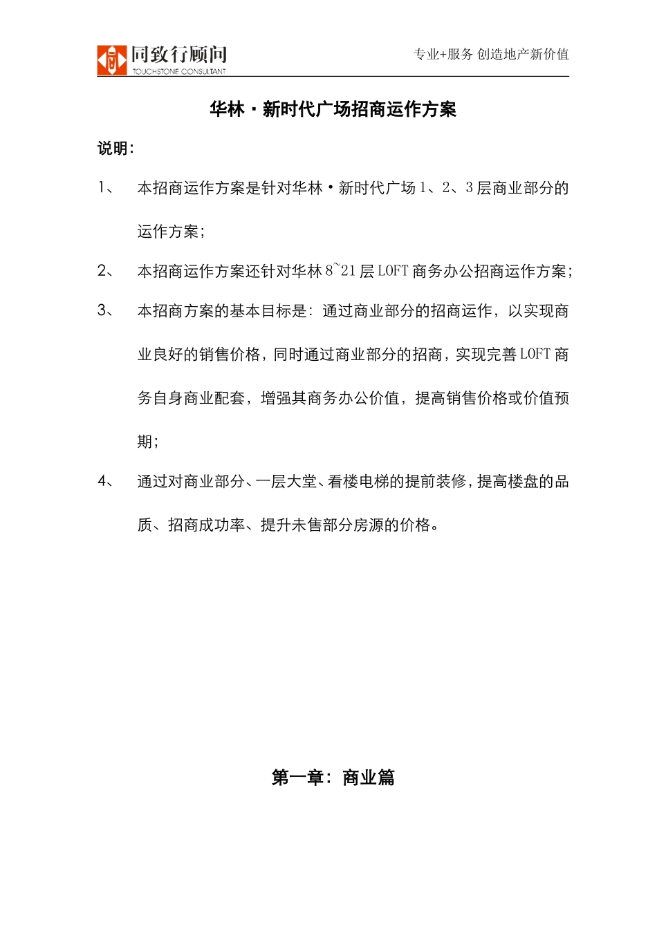 070207华林新时代广场商业运做方案_第1页