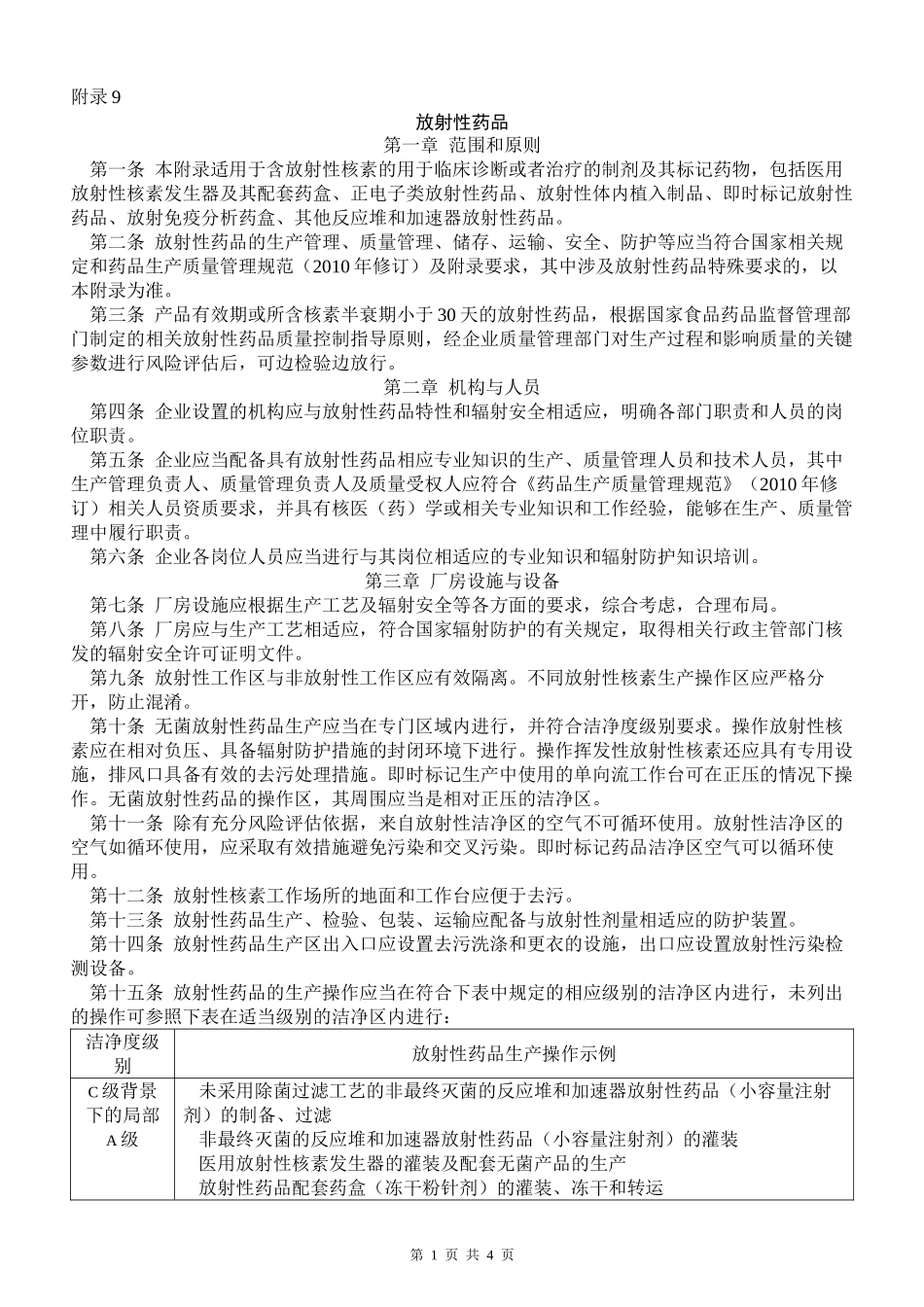 GMP2010附录9-放射性药品_第1页