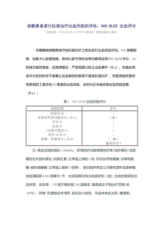 HAS-BLED-出血评分