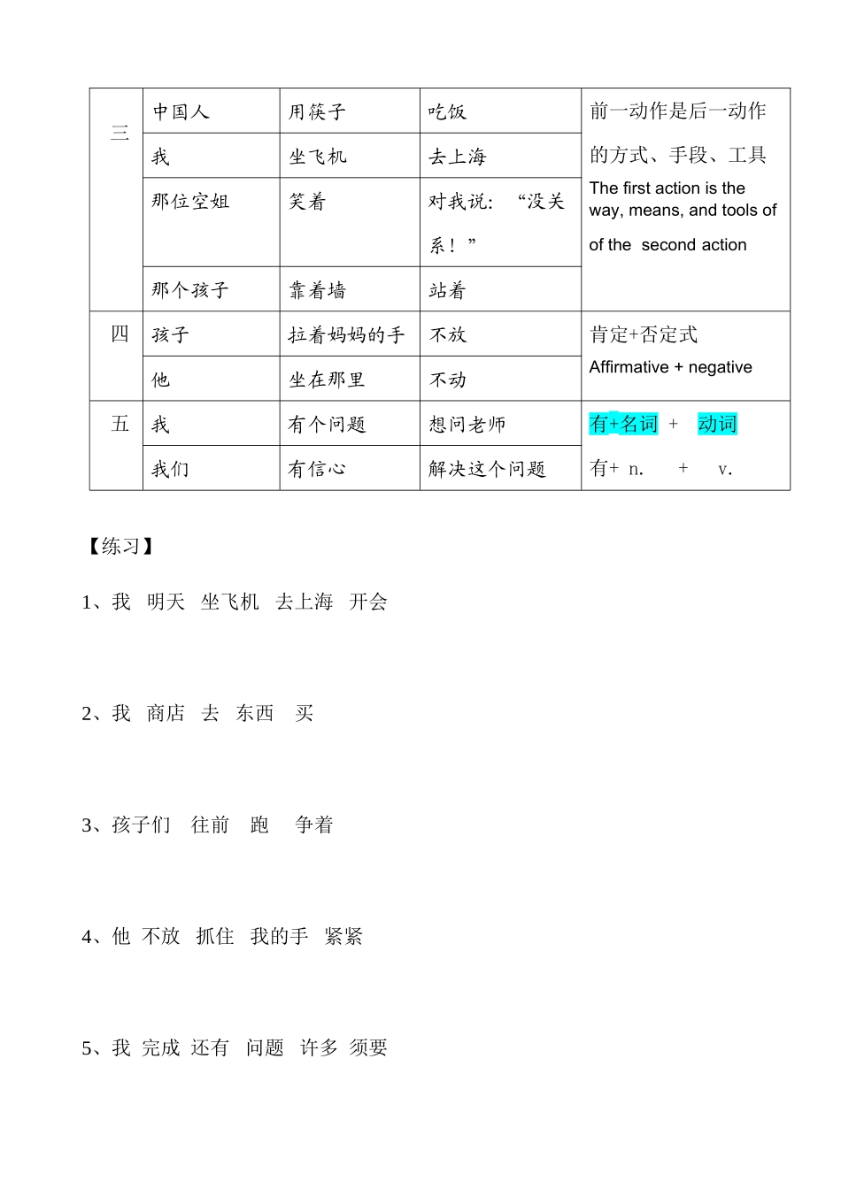 HSK4语法讲练三连动句_第2页