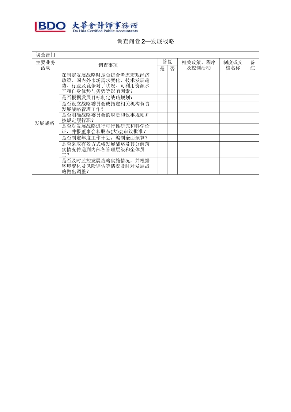 NK-HE内部控制审计调查问卷_第3页