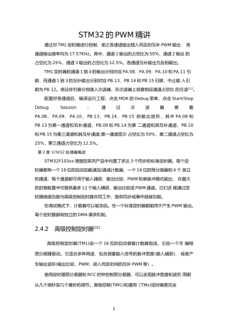 STM32的PWM精讲