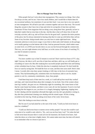 TED演讲--如何掌控你的自由时间