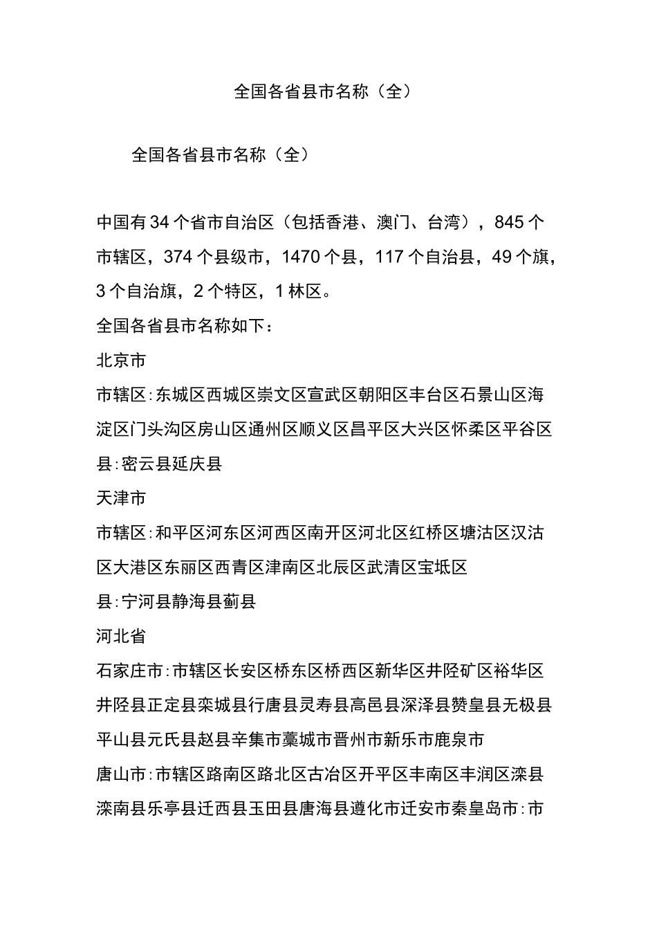 全国各省县市名称(全)_第1页