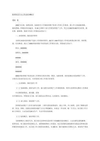 驻村队员个人工作总结