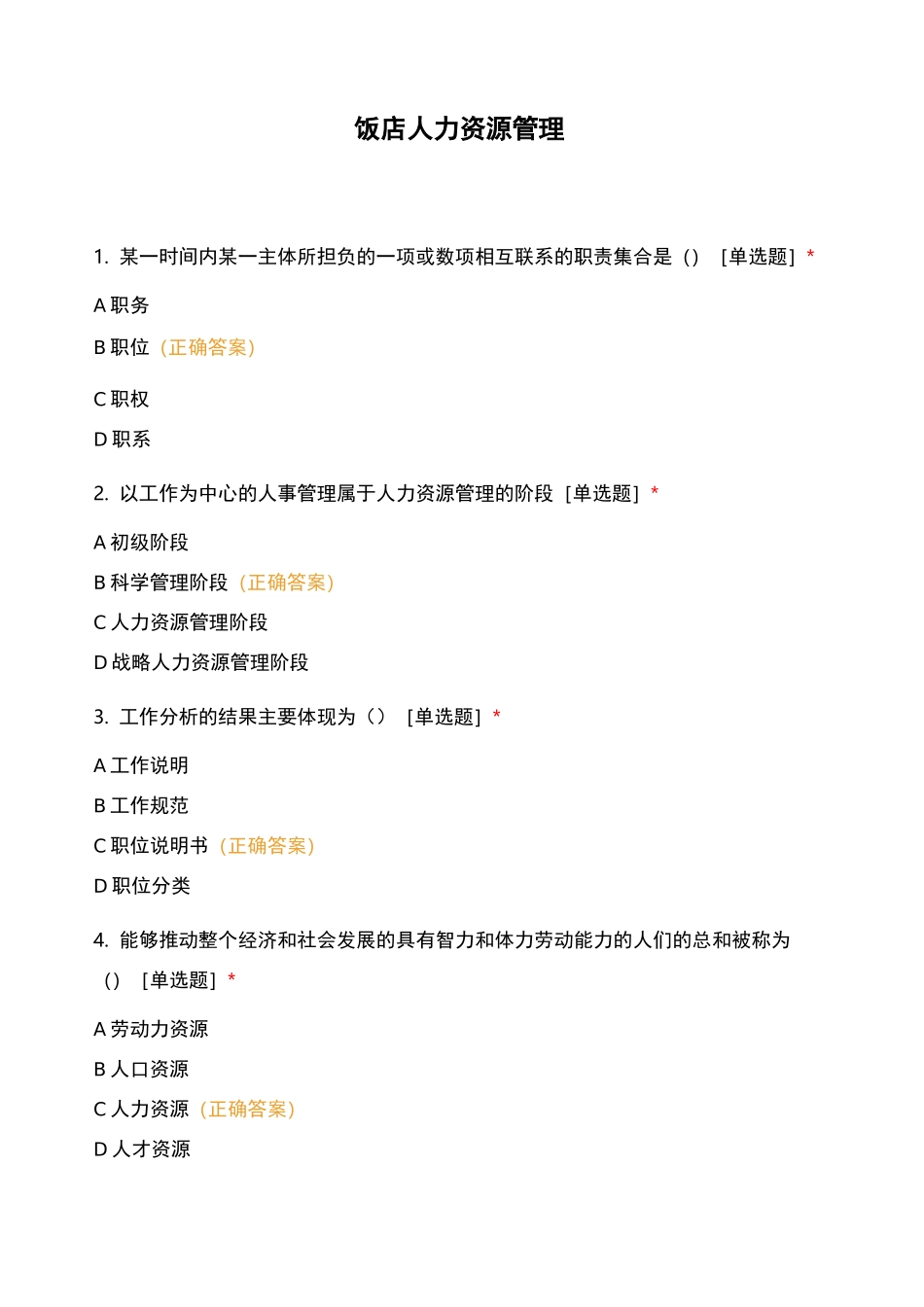 饭店人力资源管理_第1页